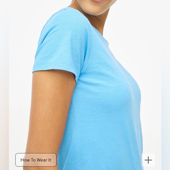 NWT, Vintage Slub Cotton Crewneck Tee in Guava Pink from JCrew (large) - Picture 9 of 10